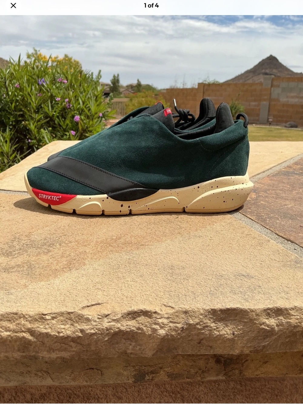 Clear weather Alpha Green Sequoia Men's Green Suede Sneakers